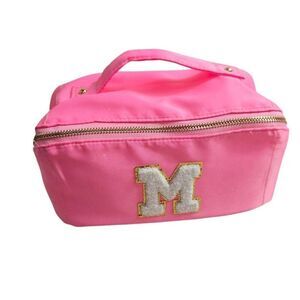 Letter M Makeup Bag Nylon Cosmetic Bag